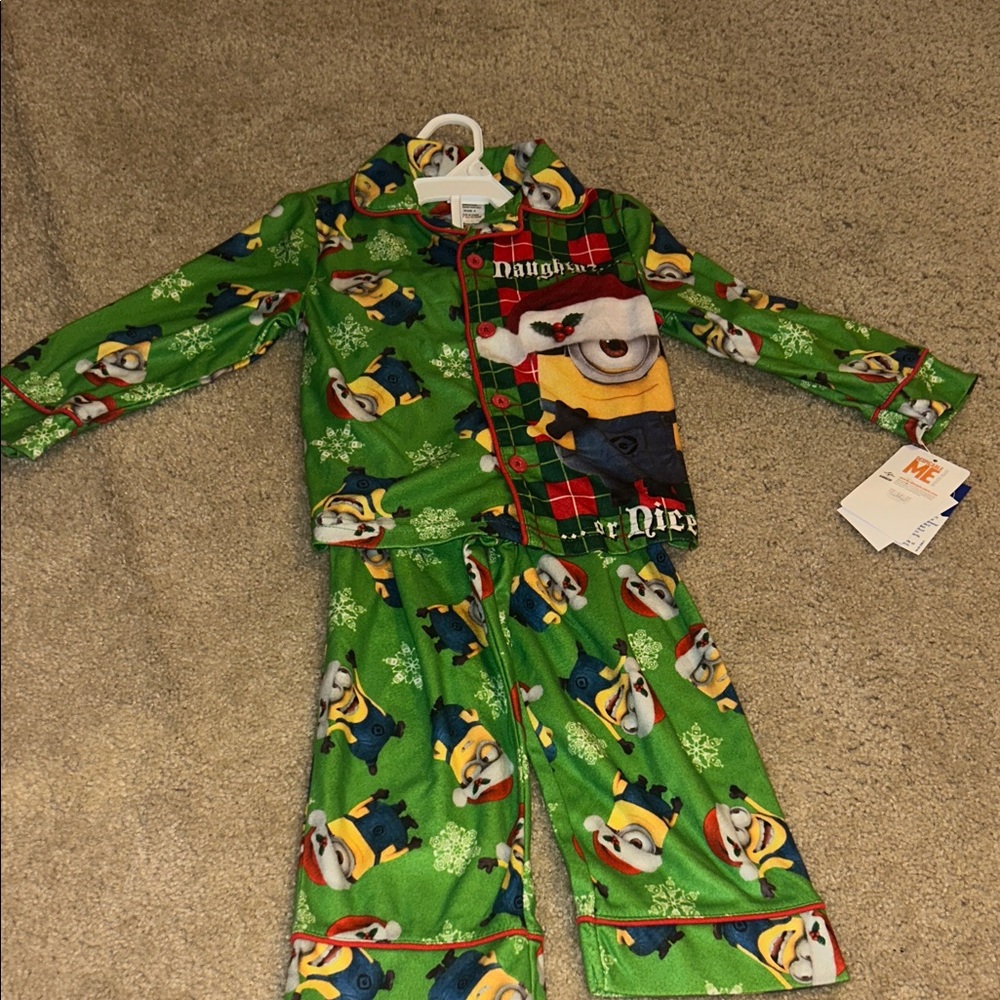 Kids Christmas Minions Pajama Set